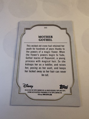 2024 Topps Chrome Disney Sapphire #141 Base MOTHER GOTHEL - Foto 3 di 3