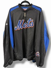 Vintage Y2K New York Mets Majestic Authentic MLB Full Zip Dugout Jacket Size XL
