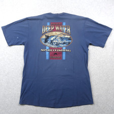 Vintage 90s Crazy Shirts Pacific Deep Water Fish T Shirt XL XLarge Made In USA