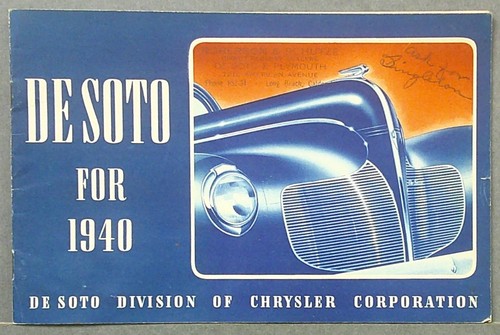 1940 De Soto Sales Catalog