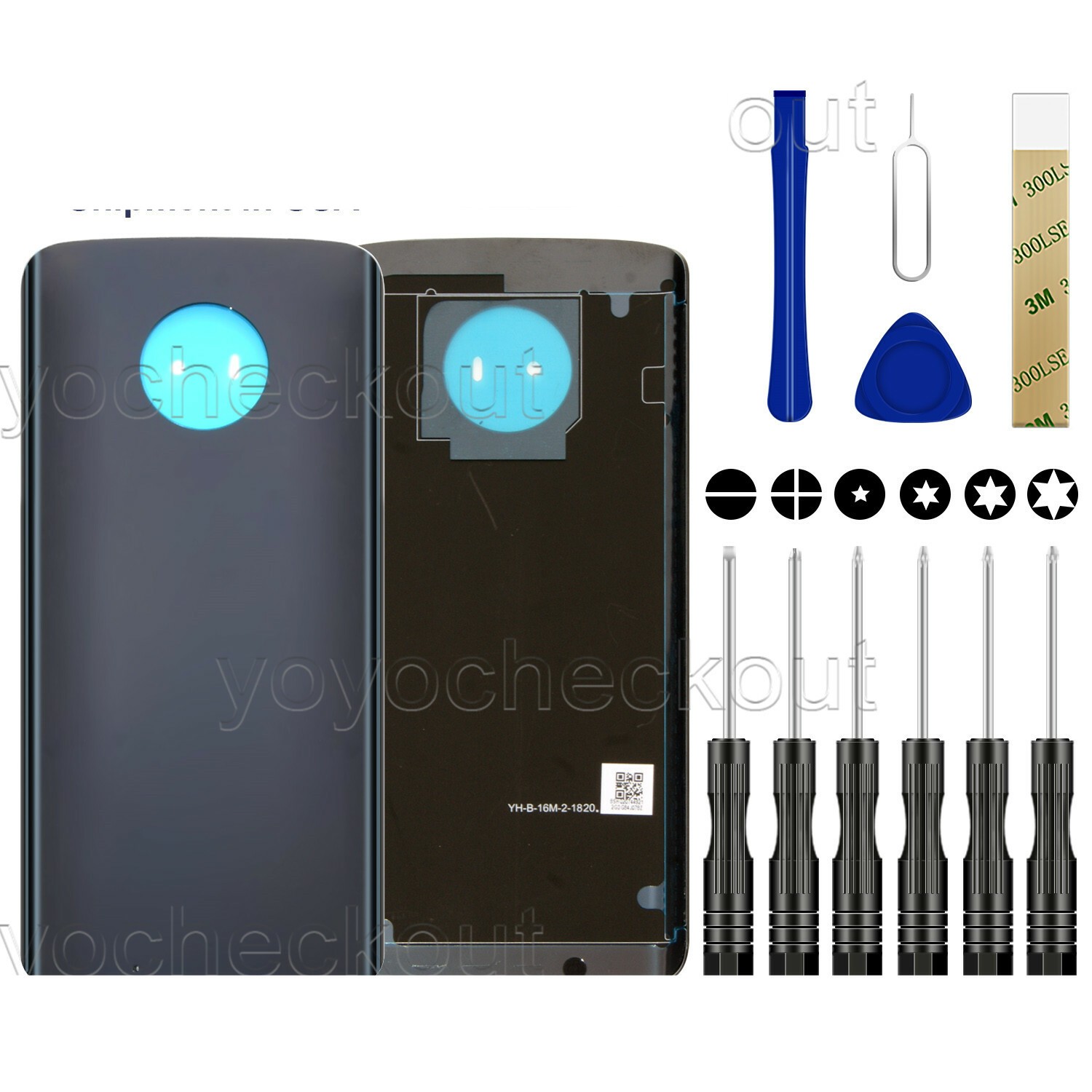 For Motorola Moto G6 XT1925-6 XT1925-12 XT1925DL Battery Door Back Glass Cover