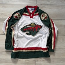 Minnesota Wild Vintage CCM Maska Air Knit White Jersey Large L VTG 2000s NWOT