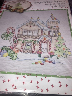 Crabapple Hill Studio GINGERBREAD SQUARE #8 Ribbon Candy House