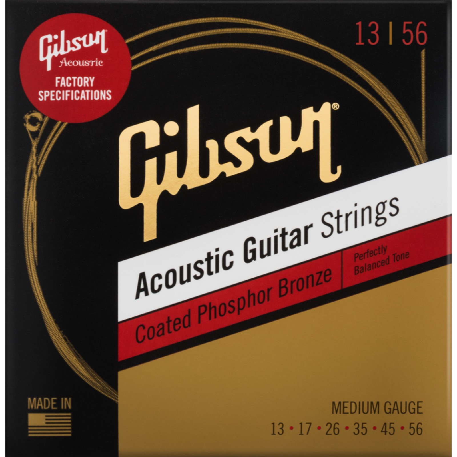 Gibson SAG-CPB13 Acoustic Medium 13-56 - Westerngitarrensaiten 3790₽
