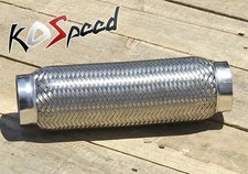 UNIVERSAL 2.375 X 9.75" STAINLESS 8.25" BRAIDED FLEX PIPE CONNECTOR/JOINT PIPING