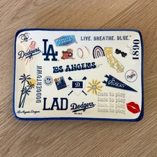 Los Angeles Dodgers Ceramic Tray Plate | The Memory Company MLB | Retro Logo Des