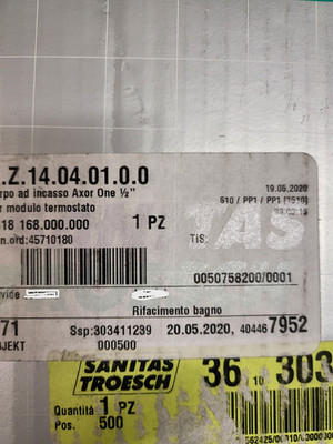 Hansgrohe AXOR built-in mixer model 45710180...NEW STOCK