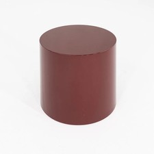 1970s Paul Mayen for Habitat Intrex Drum Side Table in Red Lacquer 24" Diameter