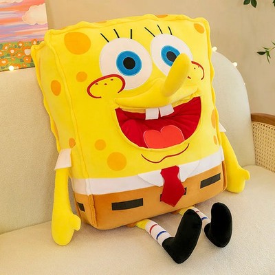 SpongeBob Schwammkopf Plüschtier 45cm 3D Kuscheltier Kissen Geschenk Kinder