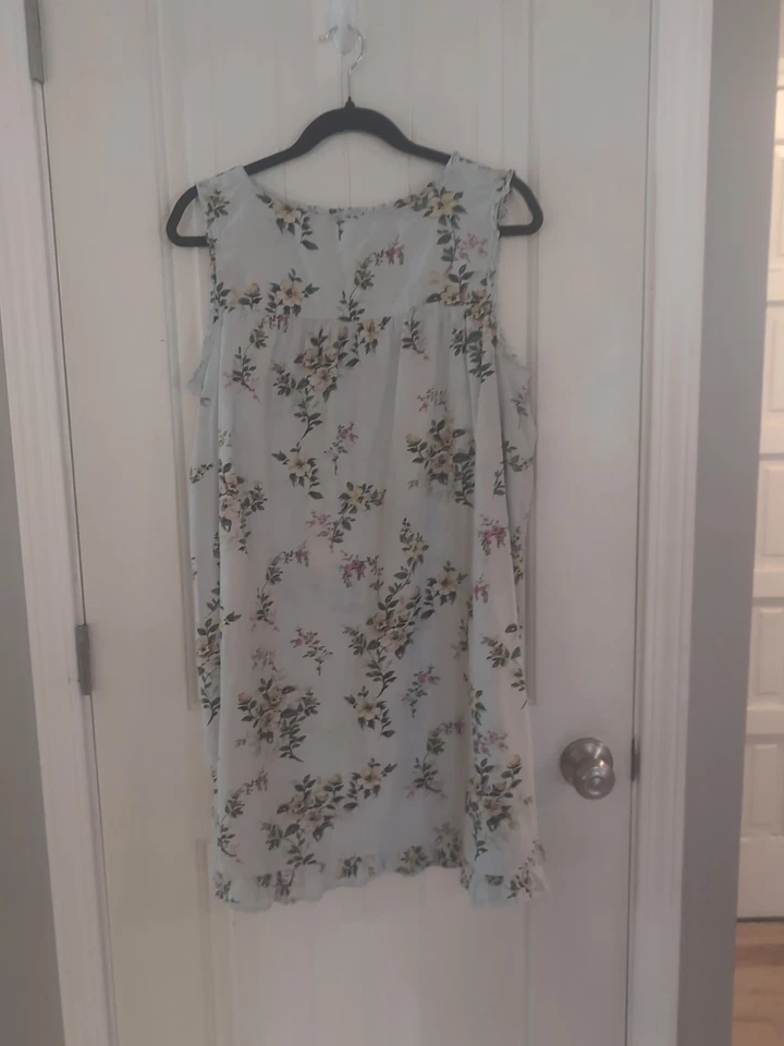 Camisón corto floral con volantes 100 % algodón talla L ADONNA Prairie Cottagecore Foto 2 de 4