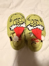 grinch holiday slippers Toddler Size 6