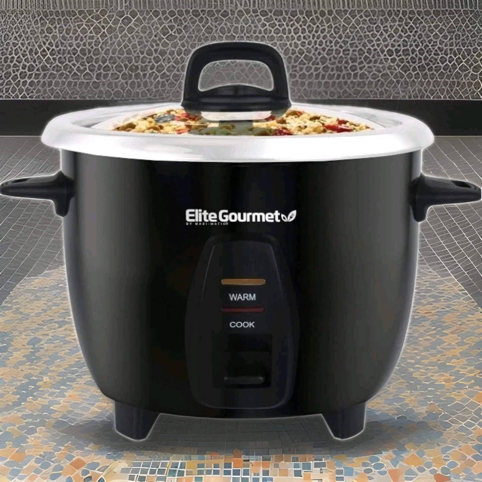 Electric Rice Cooker Elite Gourmet 10Cup w/304 Surgical G Stainless Steel Pot