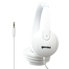 Gemini Sound DJX-200 White Professional DJ Headphones - Over-Ear Monitor with...