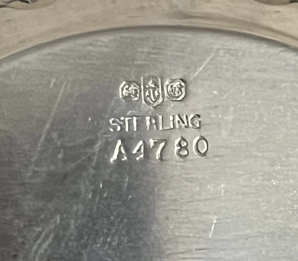 Antique Gorham STERLING Silver A4780 925 ENGRAVED Silver Nut Bowl Dish - Image 3 of 4