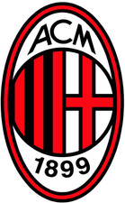 adesivi logo Calcio  -  adesivi  Logo Milan -  Milan - 5  cm x 8  cm