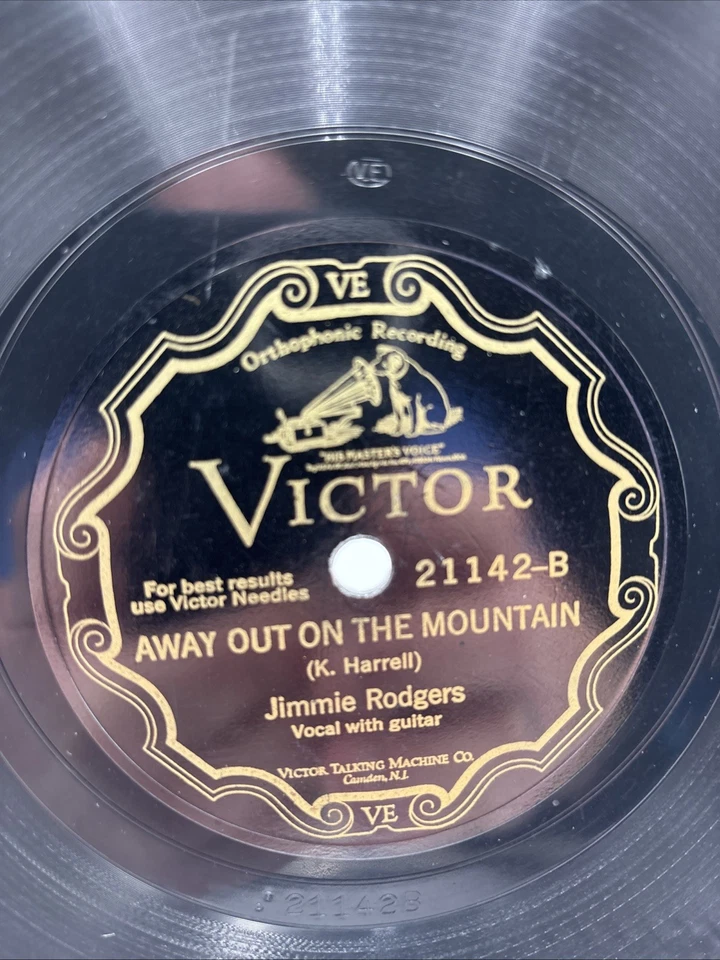 Jimmie Rodgers-Blue Yodel / Away Out On The Mountain 78 RPM 1928 Victor-21142 - Image 4 of 4