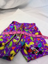 Vintage Disney Mickey Mouse Swim Trunks 18M Purple Neon 90s USA Made Retro Rare