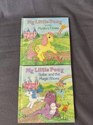 VTG 1985 My Little Pony Hardcover Books Lot Spike Magic Shoes /  Mystery Chase