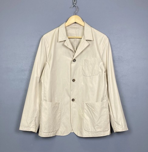 Jil Sander Avant Garde Blazer Jacket Men’s Size 48R Beige Three Buttons Luxury