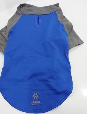 XX-Small Canine Friendly Solis UV Coverup in Electric Blue/Charcoal