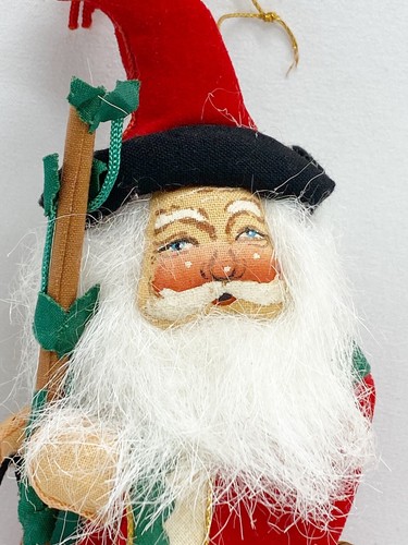 Linterna facial pintada a mano adorno vintage de Papá Noel de Papá Noel - Imagen 3 de 9