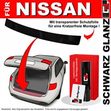 Lackschutzfolie Ladekantenschutz für Nissan X-Trail T30, 2003-2007 Schwarz glanz