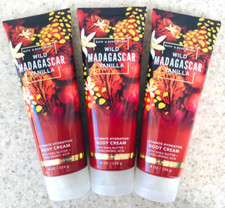 3 Bath  Body Works WILD MADAGASCAR VANILLA Body Cream 8oz LOT/SET of 3