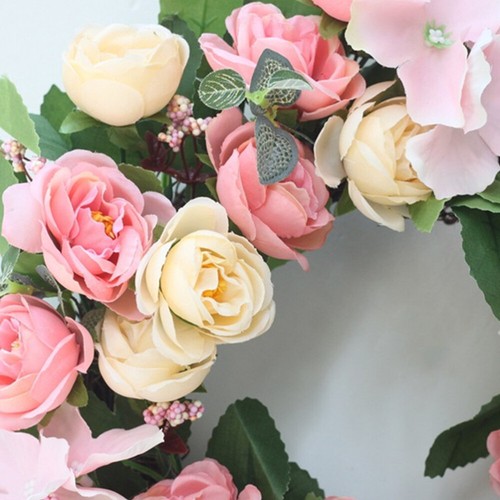 Flower Wedding Decorations Door Rose Wreath Front Door Floral Wreath - Picture 7 of 11