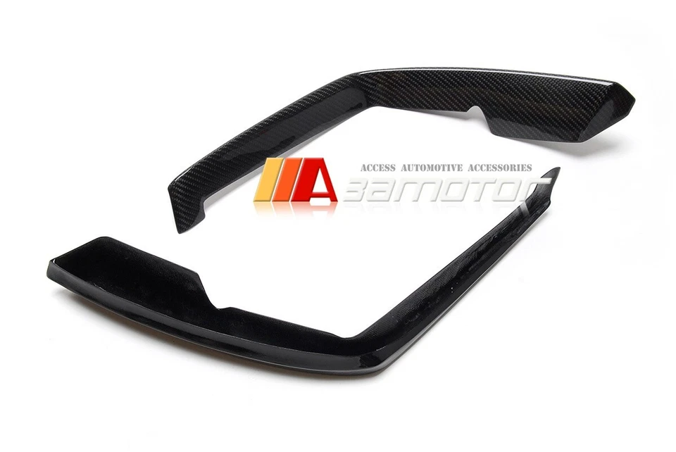 Carbon Fiber Lower Front Side Bumper Trim Covers fits 2020-2025 Toyota Supra GR - Image 3 of 4