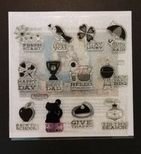 Close To My Heart CTMH My Acrylix Year Round Cheer S1212 Used Stamp Set