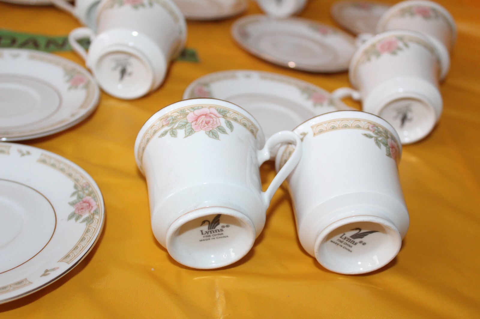 Vintage 24 Piece Lynns Fine China Demitasse Espresso Tea Cup Saucer