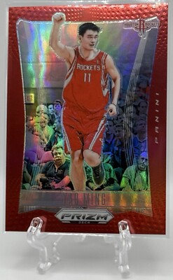Yao Ming 2023-24 Panini Prizm Deca #112 Red Prizm Color Match 106/199! Rockets