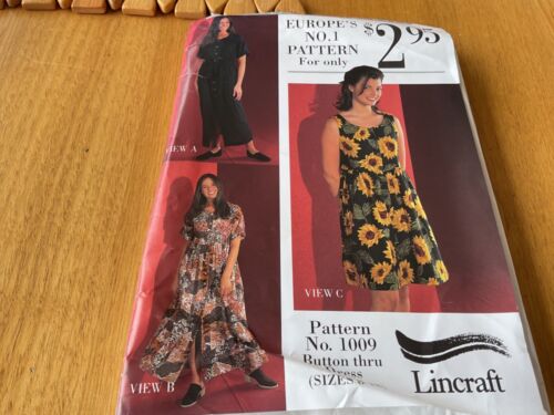 sewing pattern Lincraft 1009 Size 8-18