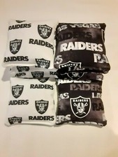 8 Cornhole Bag Set Corn Hole Oakland Las Vegas Raiders