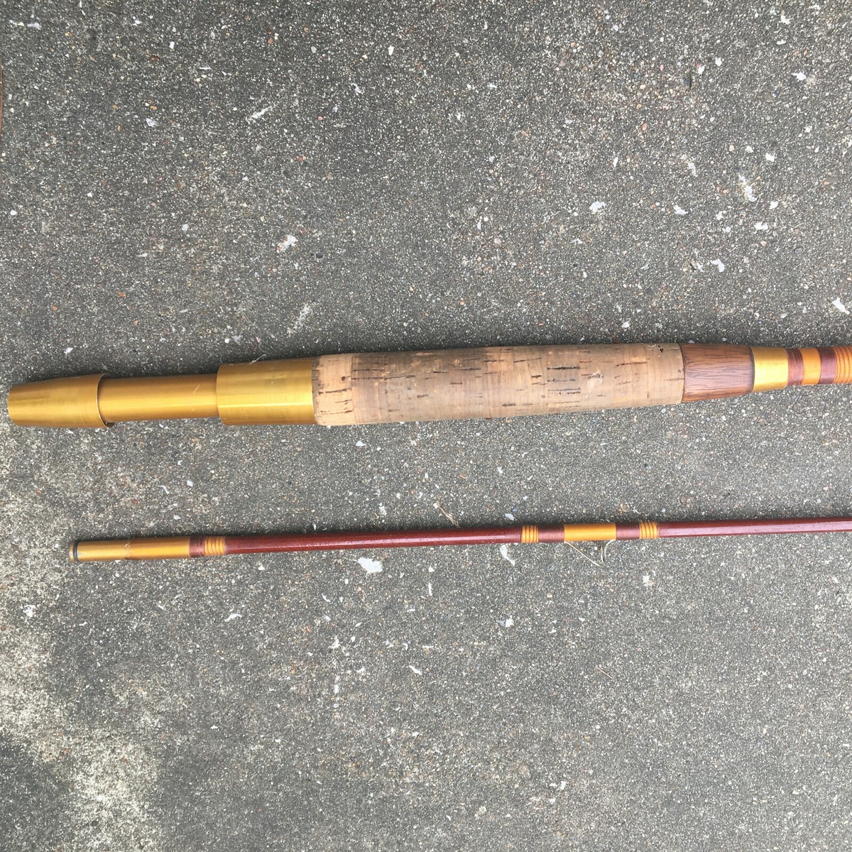 Vintage Heddon Pal Fly Fishing Fish Rod Pole With Cardboard Tube Case