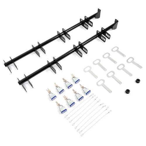 Set of 4-Place Lockable Weeder Trimmer Rack Holders For Enclosed or Open Trailer - Picture 8 of 13