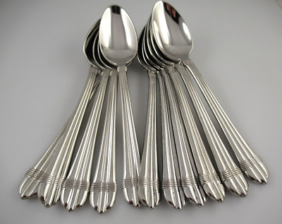 11 Soup, Place Spoons ODYSSEY Hampton Glossy Stainless Steel Flatware