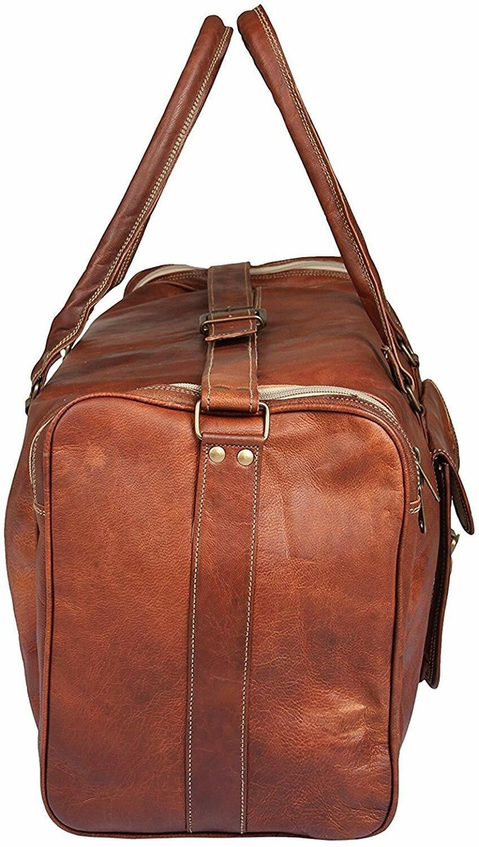 Genuine American Leather Travel Men bag Vintage Luggage Gym