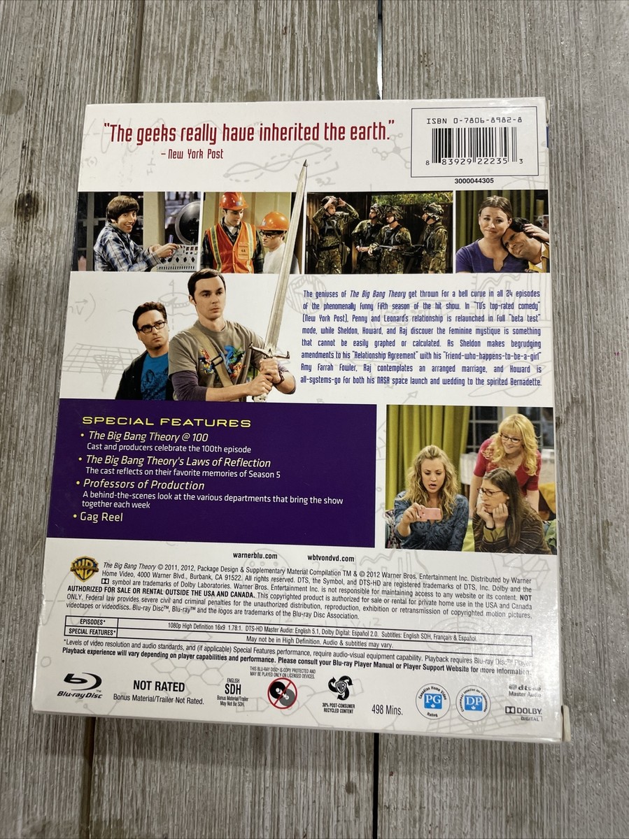 THE BIG BANG THEORY: Complete Fifth Season (5) Combo Pack Blu-Ray
