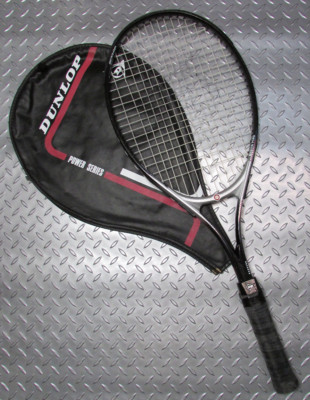 Raquette De Tennis Dunlop Noire Max Pro - Mi-tennis, Manche 4 3/8, Occasion