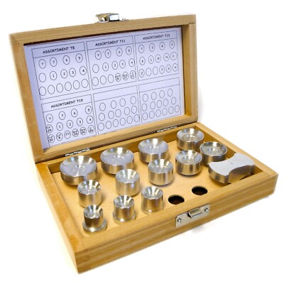 Armoured Watch Glass Fitting Dies Set Of 13 Metal Robur T13 - HU17