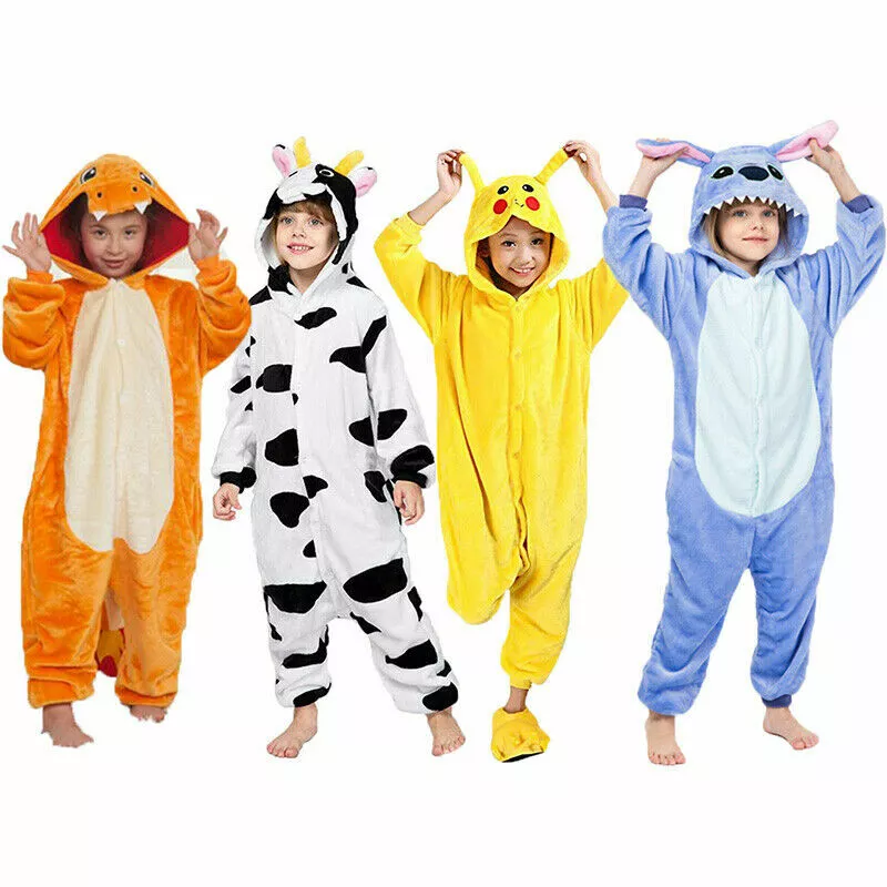 Meninos Menina Animal Pijama Pikachu Onesie11 Crianças Pokemon Charmander  Fantasia Pyjama