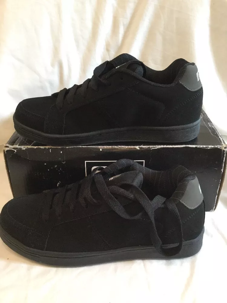 Globe Vice Black Grey Pinstripe Suede Mens Boys Skate Shoes UK