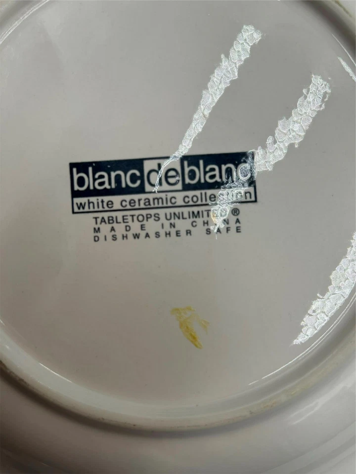 3) MESAS ILIMITADAS BLANC DE BLANC PLATOS BLANCOS Foto 3 de 3