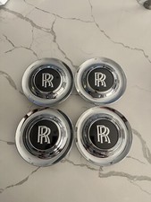 4 Pc Floating Chrome Wheel Center Caps For Rolls Royce E Quality