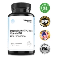 Wholesome Story Magnesium, Vitamin B6, Zinc -Menstrual & PMS Support, Fertility