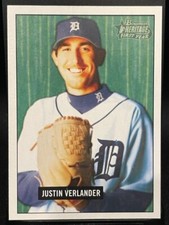 2005 Bowman JUSTIN VERLANDER #220 RC Rookie Card HERITAGE First Year GEM-MINT