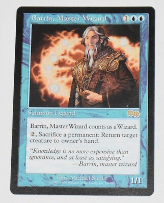 BARRIN MASTER WIZARD Summon Legend Rare Blue URZA'S SAGA MTG | eBay