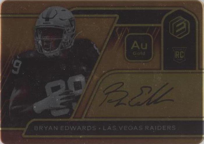 Edwards Regis Rps 2020 Panini Elements - RPS Rookie Signatures Bryan Edwards #146 Gold ...