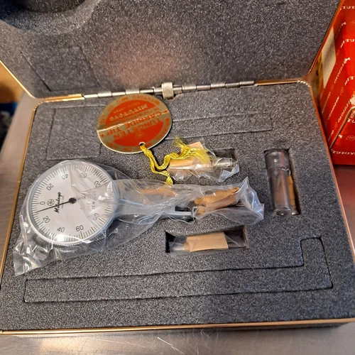 Mitutoyo Dial Test Indicator 513-255 Set 0.002MM -0.2MM W/ Case NOS